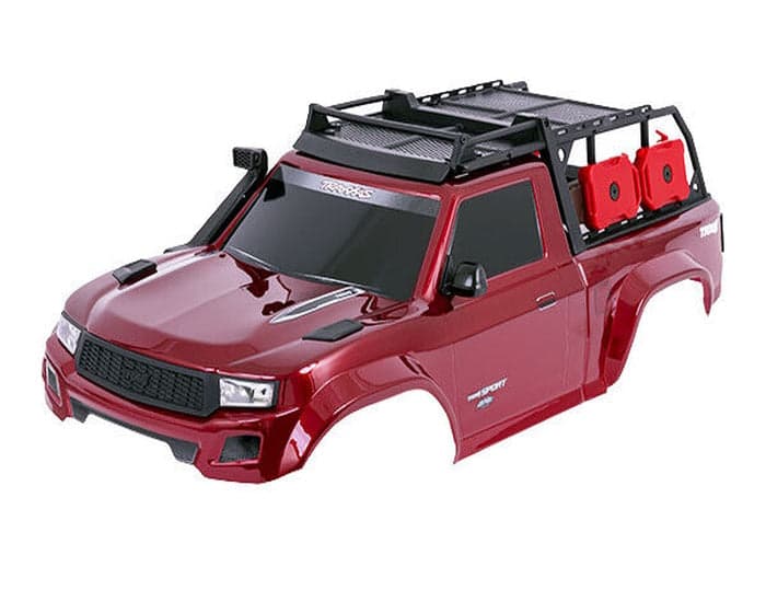 Traxxas 8213-RED Body TRX-4 Sport, Red Clipless for fpv drones