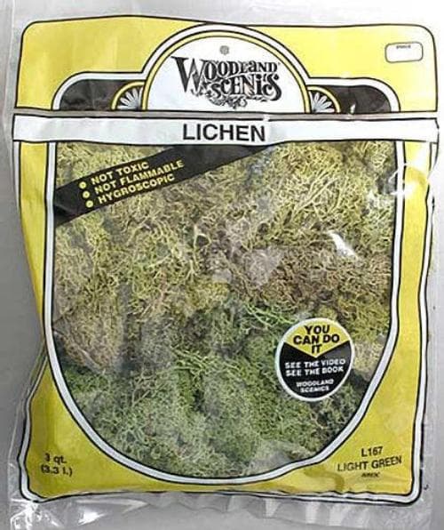 Woodland Scenics L167 N/HO Lichen Light Green Mix 3 Quarts Train Scenery for fpv drones