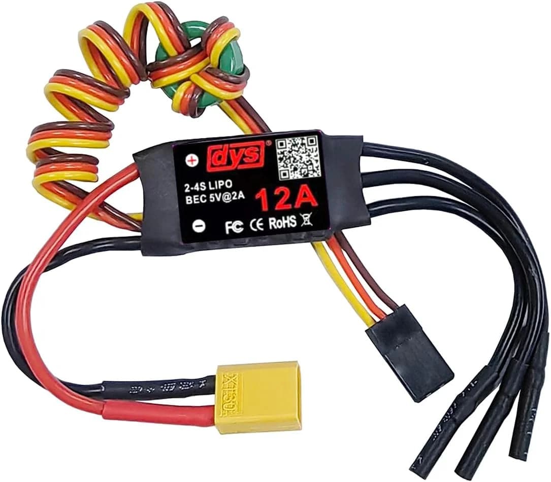 DYS 12A 2-4S Brushless ESC With 5V/1.5A BEC For RC fixed-wing Aircraft for fpv drones 1