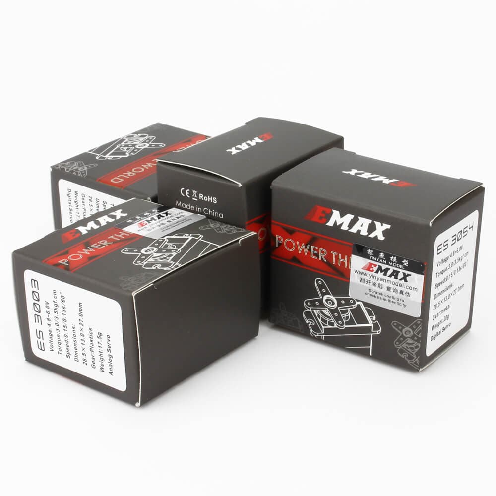 EMAX ES3003 17g 3.5kg 0.13sec 23T Plastic Gear Analog Servo For RC Airplane for fpv drones 6