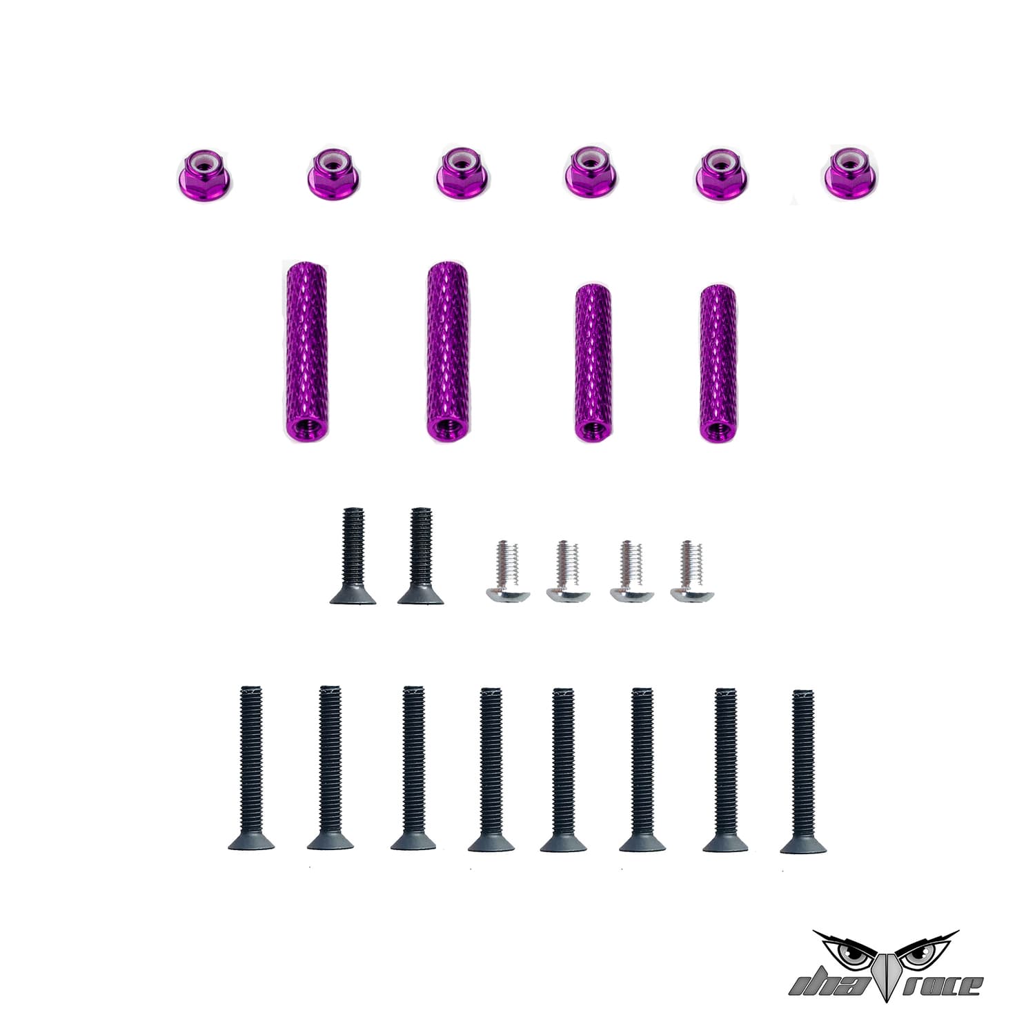 Conjunto de tornillería y columnas de repuesto para el IHA Race One X5 V2 for fpv drones 4