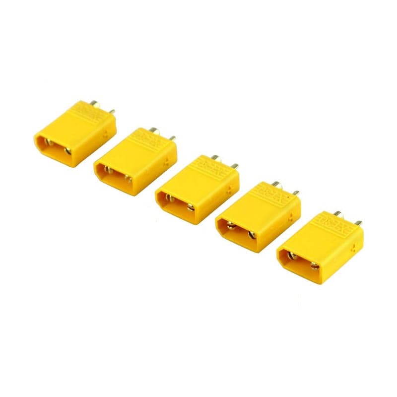 XT30 Male Power Connectors (5 Pcs.) for fpv drones