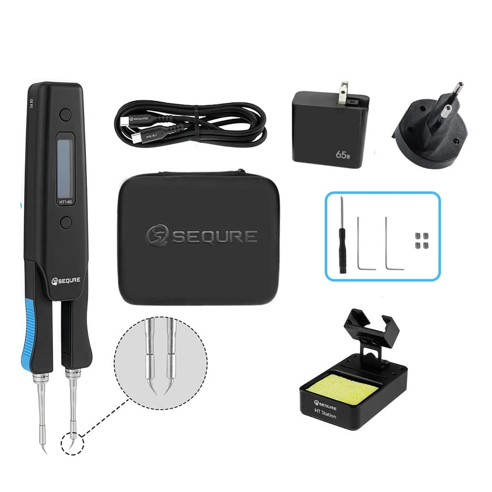 SEQURE HT140 2-IN-1 Hot Tweezers for C210 Tips - 5 - Black for fpv drones 6
