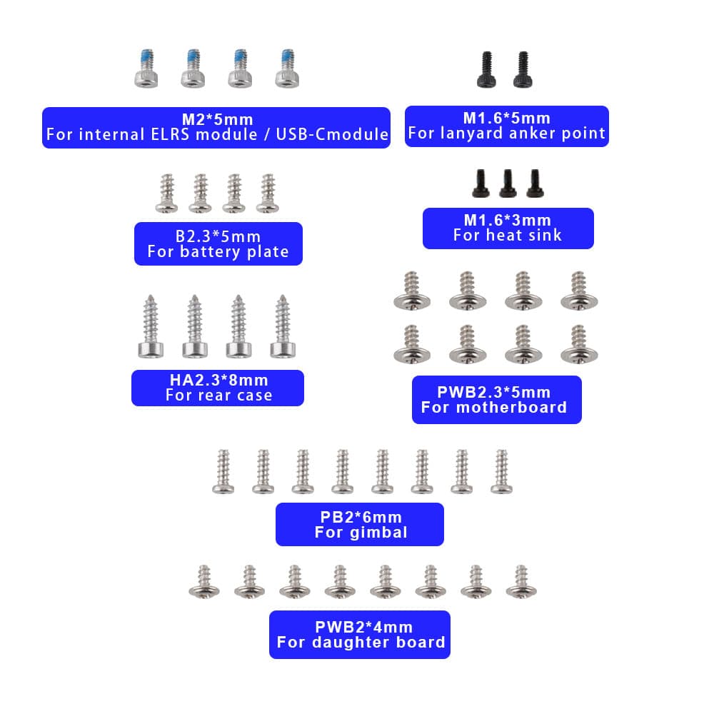 RadioMaster AX12 Screw Set