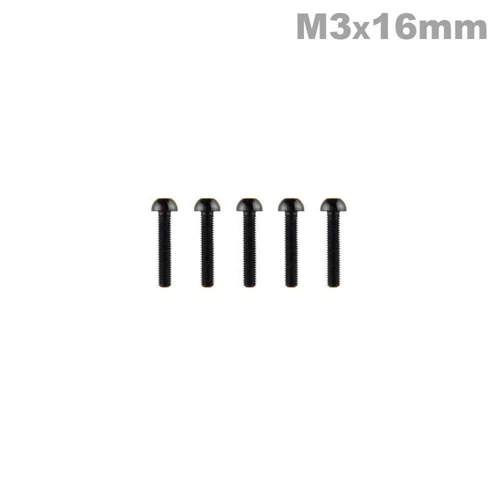 M3x16mm Aluminium Bolkop Hex Schroef (5 stuks) - ZWART for fpv drones