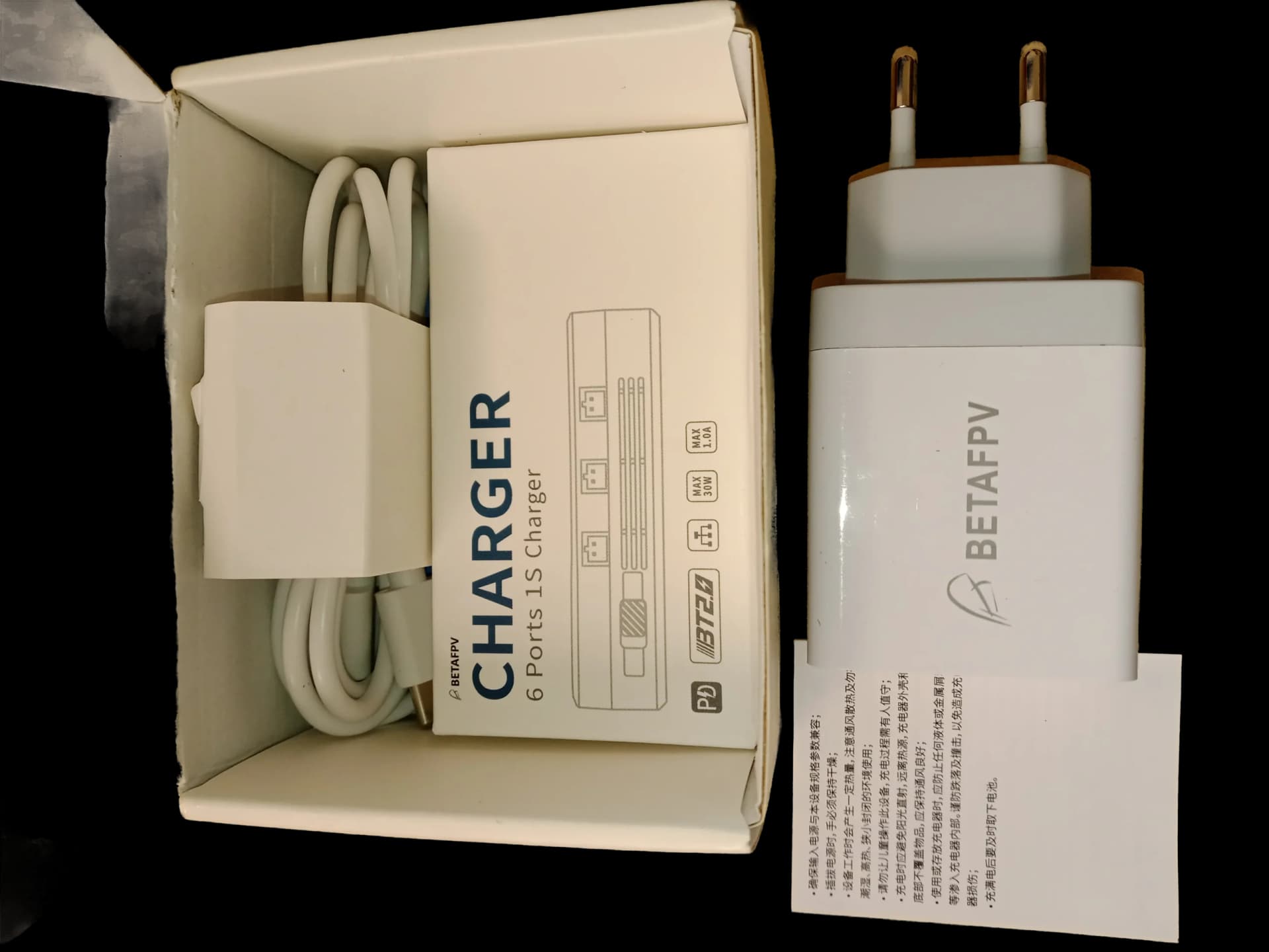 Betafpv 6 port 1s Charger with EU Plug [Defective] for fpv drones