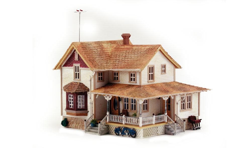Woodland Scenics BR5046 HO Corner Porch House Structure  Built-&-Ready for fpv drones