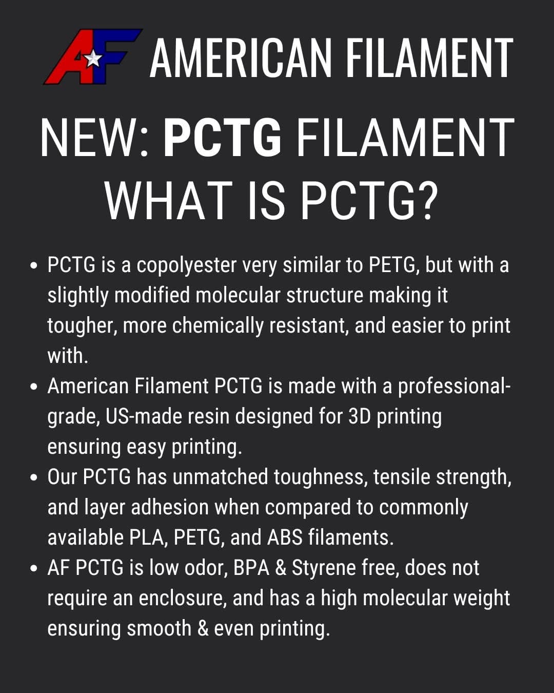 Transparent Sapphire Blue AF 1.75mm PCTG Filament Made in the USA! for fpv drones 2