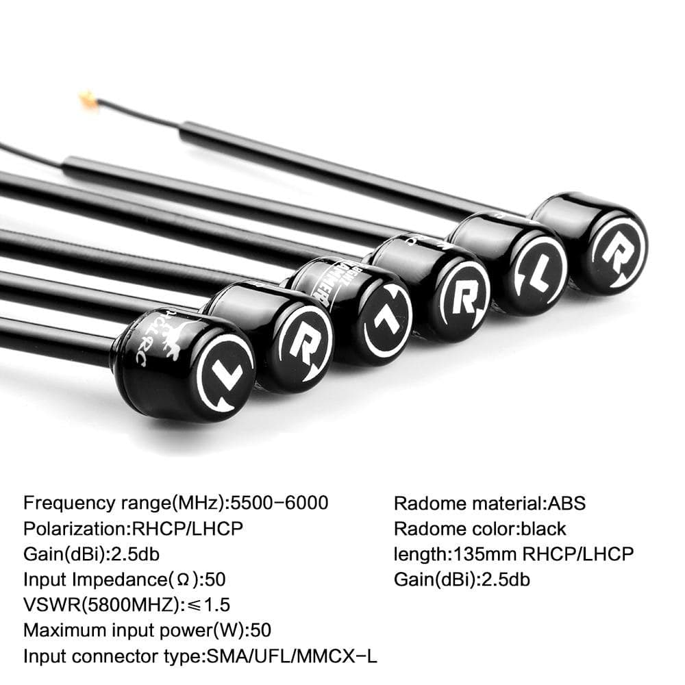 HGLRC Long Range Hammer Mini  RHCP/LHCP 2.5dBi Super Mini 5.8G Antenna For RC Drone for fpv drones 4
