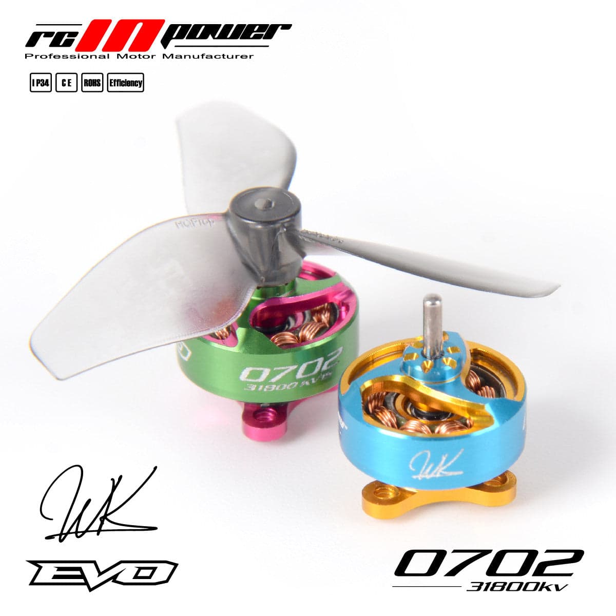 RCinPower Evo 0702 - 31800KV 1S FPV Micro Brushless Motor for fpv drones 1