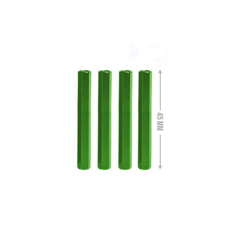 M3 Aluminium Standoffs (4 stuks) - HEX - 45mm - GROEN for fpv drones 1