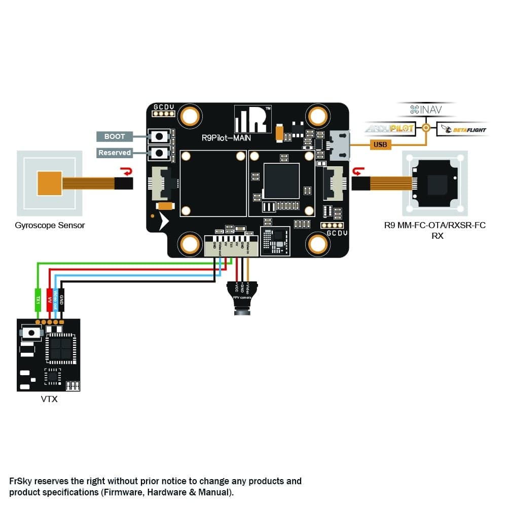 FrSky R9 Pilot / RXSR Pilot Flight Controller for fpv drones 13