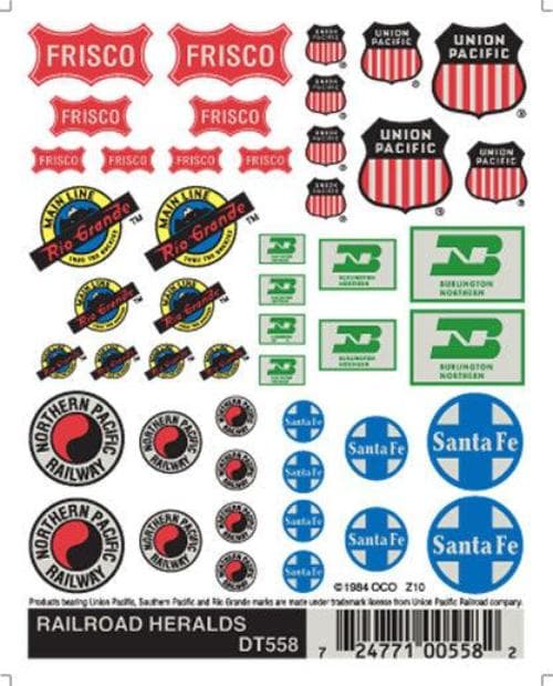 Woodland Scenics DT558 Railroad Heralds Train Decal Sheet for fpv drones
