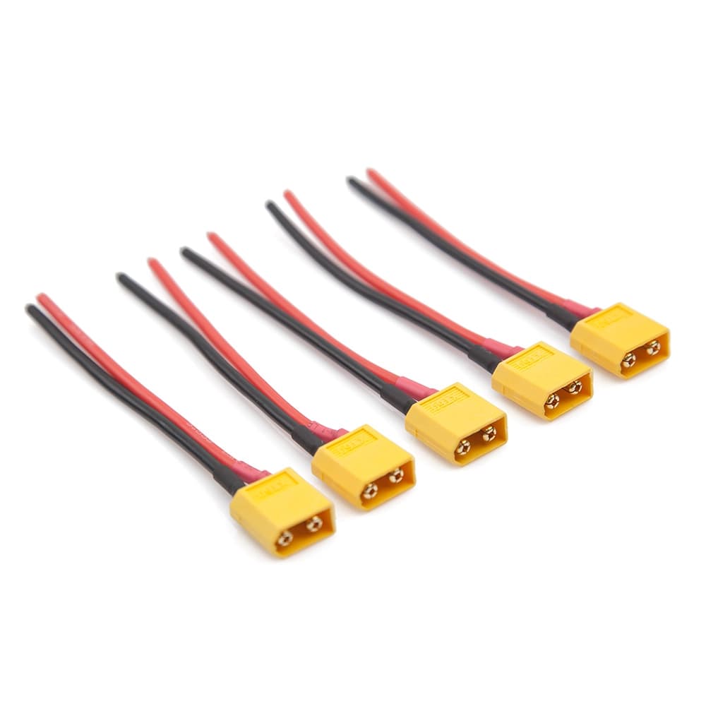Yellow XT60 Lipo Pigtail 16AWG Wire (5pcs) - 10cm - Yellow for fpv drones 2
