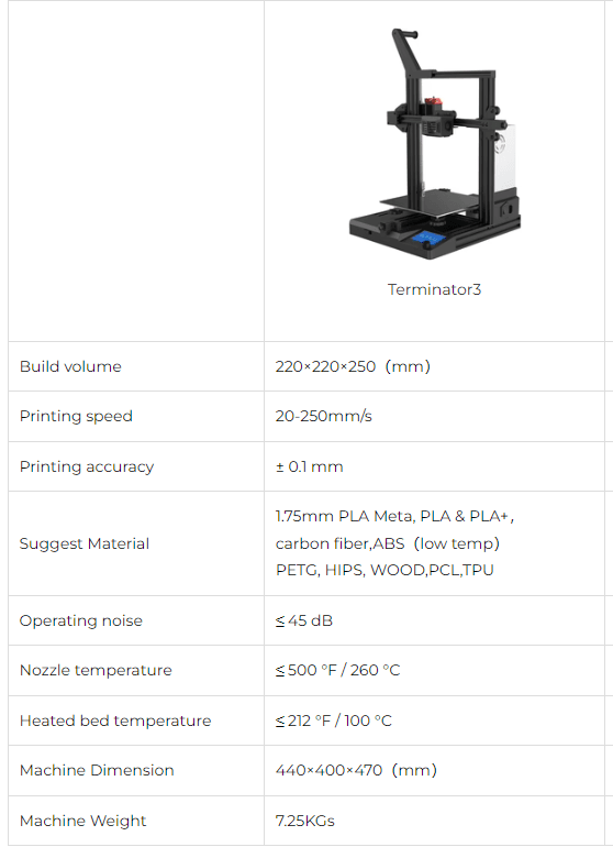 SUNLU Terminator 3 T3 3D Printer (220×220×250) for fpv drones 1