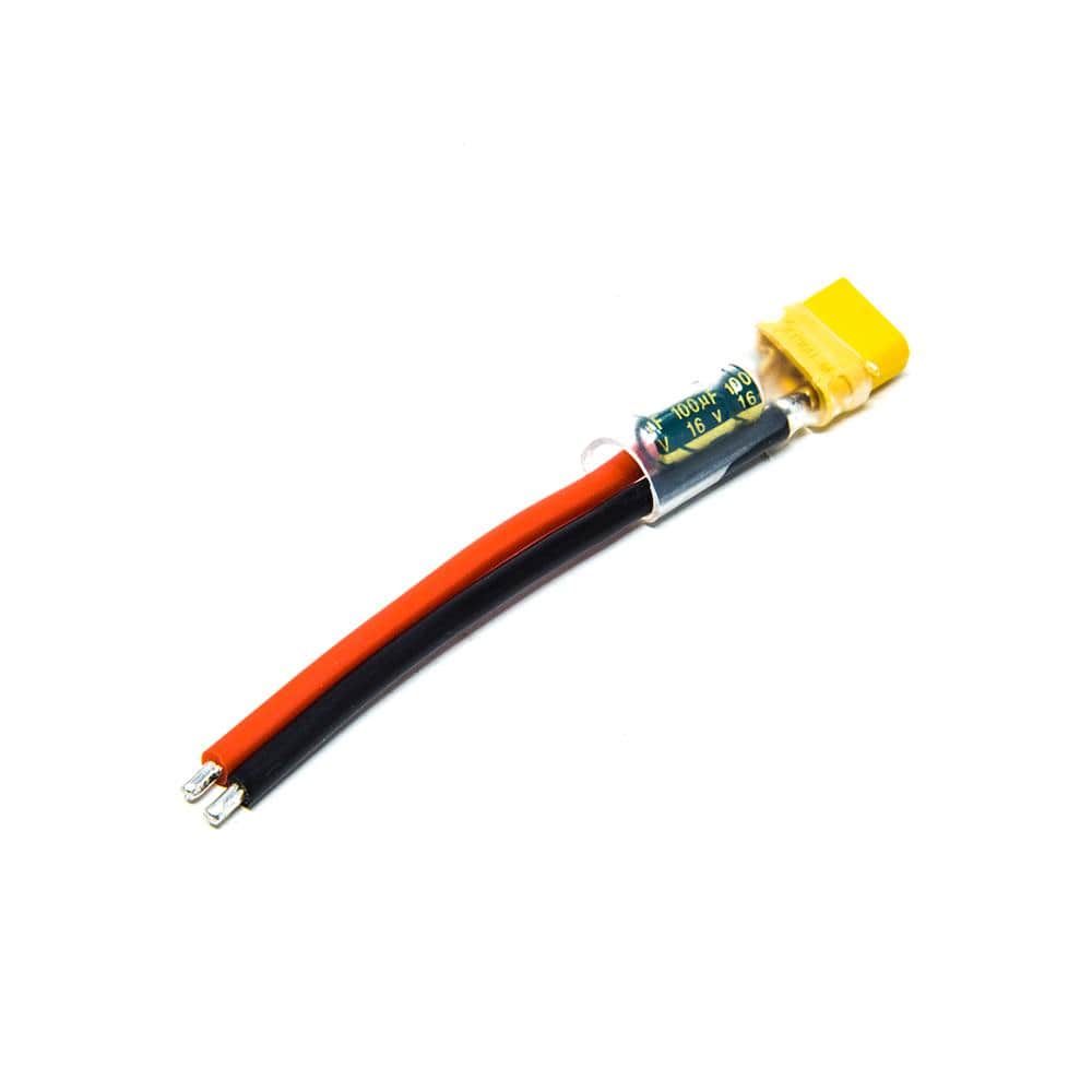 16AWG XT30 Pigtail w/ Capacitor for fpv drones 1