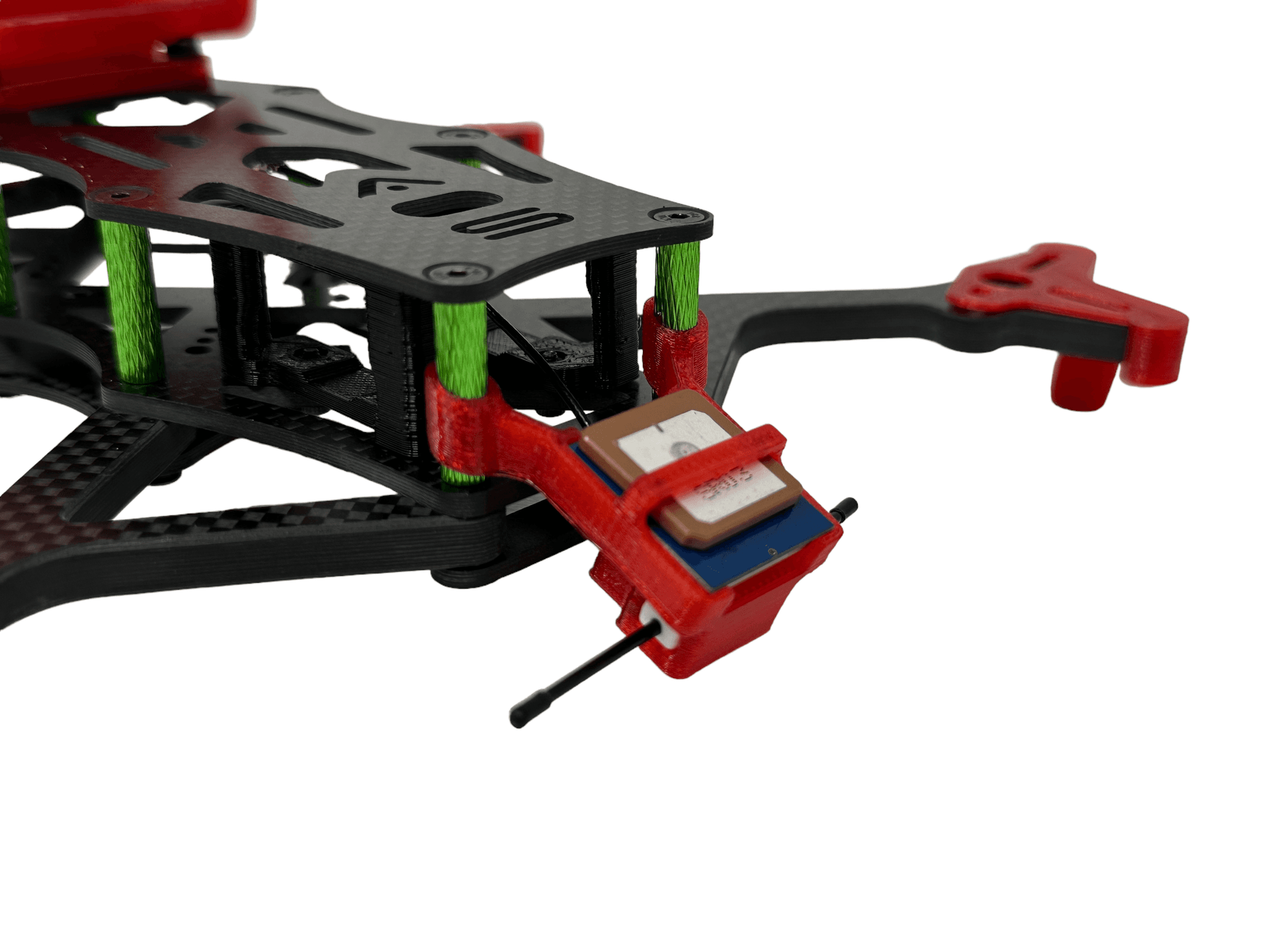 Foxeer M10Q 120 GPS 5883 Module Standoff Mount w/ Ghost qT (3D Print Only) for fpv drones