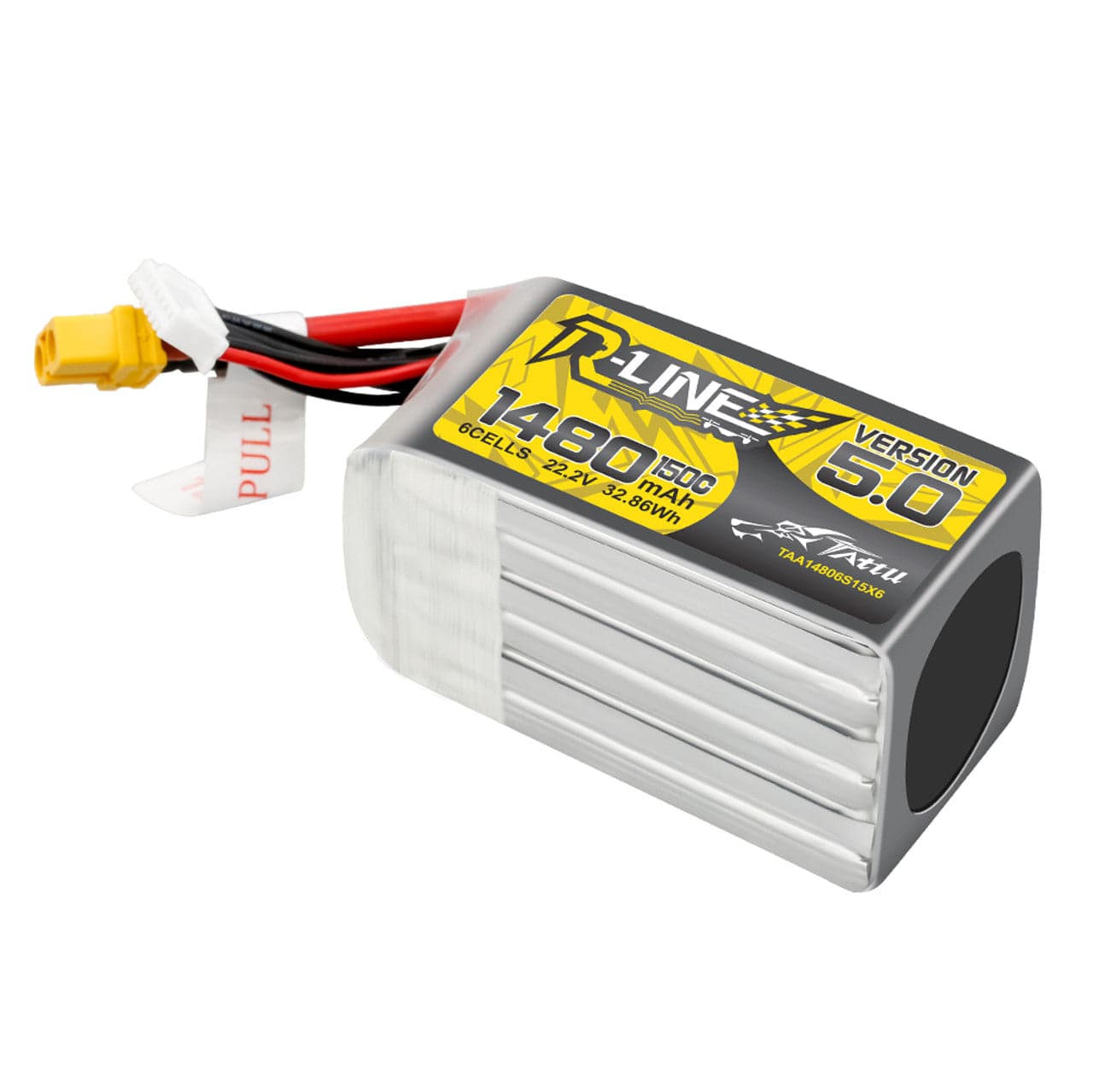 Tattu R-Line Version 5.0 1480mAh 22.2V 150C 6S1P Lipo Battery Pack With XT60 Plug for fpv drones 2