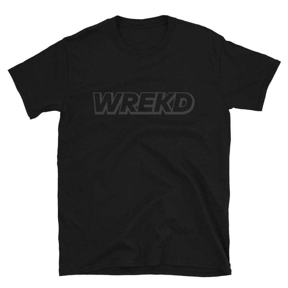 WREKD Black on Black Short-Sleeve Unisex Tee for fpv drones