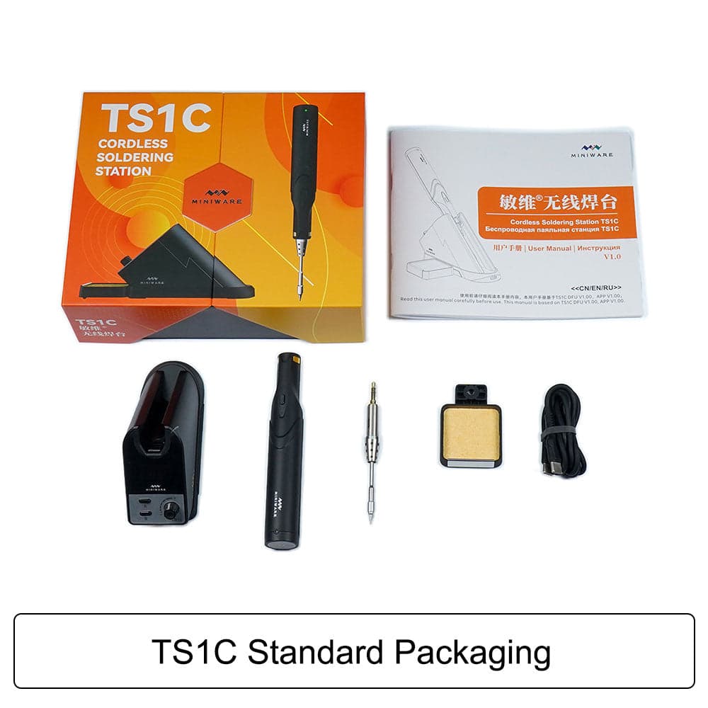 Miniware TS1C Cordless Soldering Station for fpv drones 3
