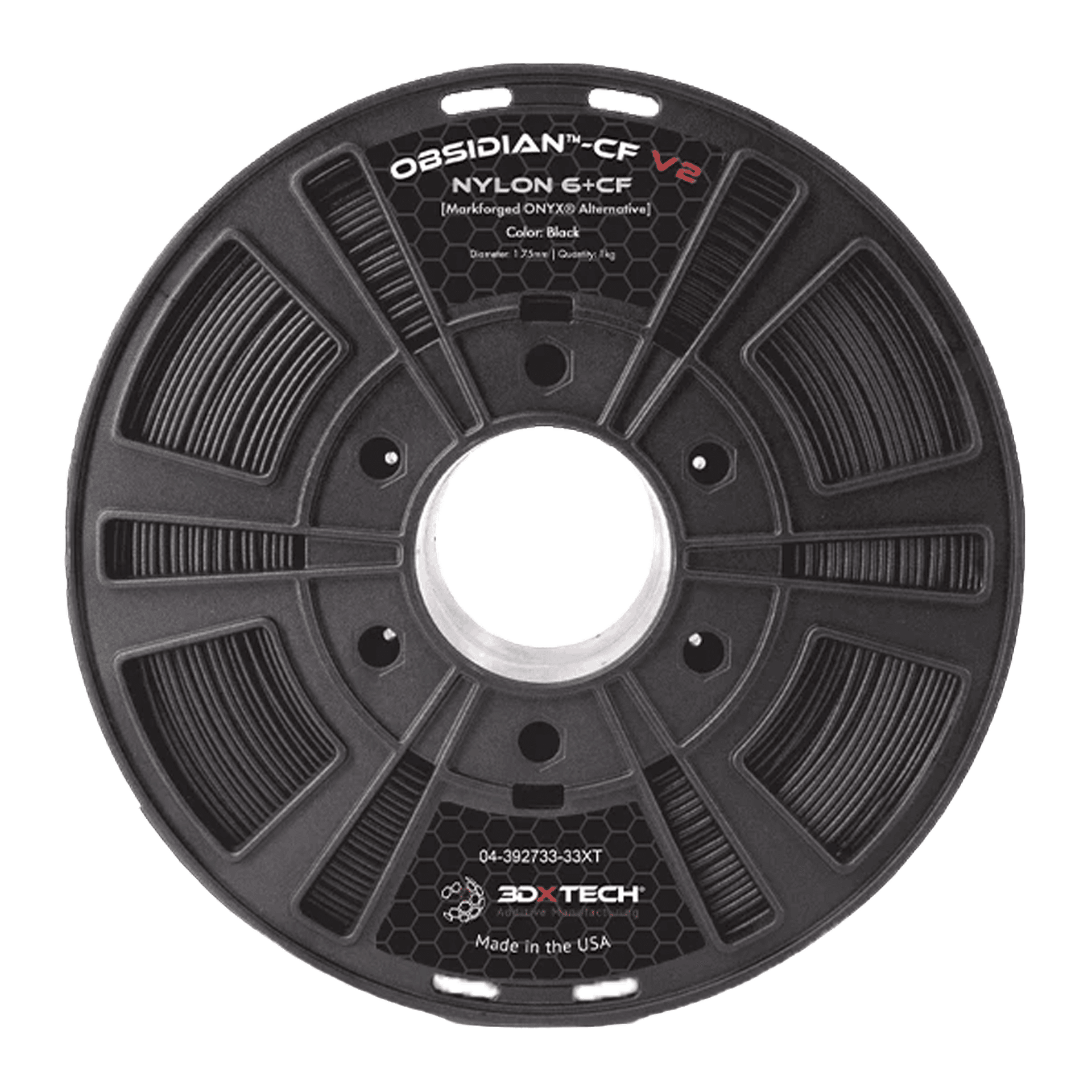 3DXTech OBSIDIAN Nylon 6+CF V2 1.75mm Filament 750g