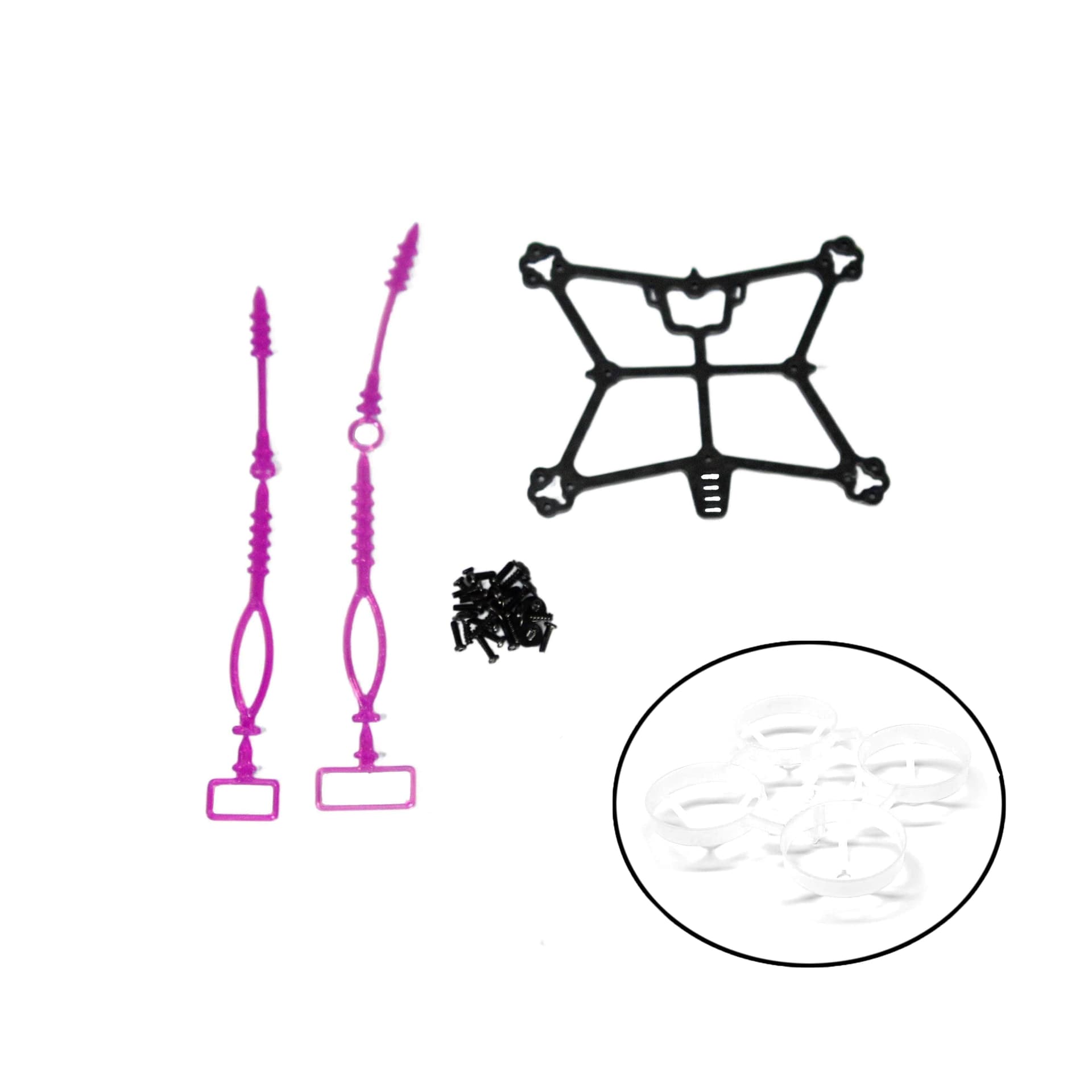 Fractal Engineering Fractal 65 Micro/Whoop Frame Kit - Lite Kit + Mob6 Clear for fpv drones