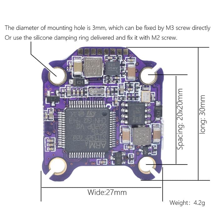 JHE Supra F7 BT 20x20 Flight Controller (supports DJI FPV) for fpv drones 7