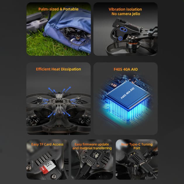 DeepSpace Stellar 25 Cinewhoop drone with DJI O4 Pro and GPS for fpv drones 8