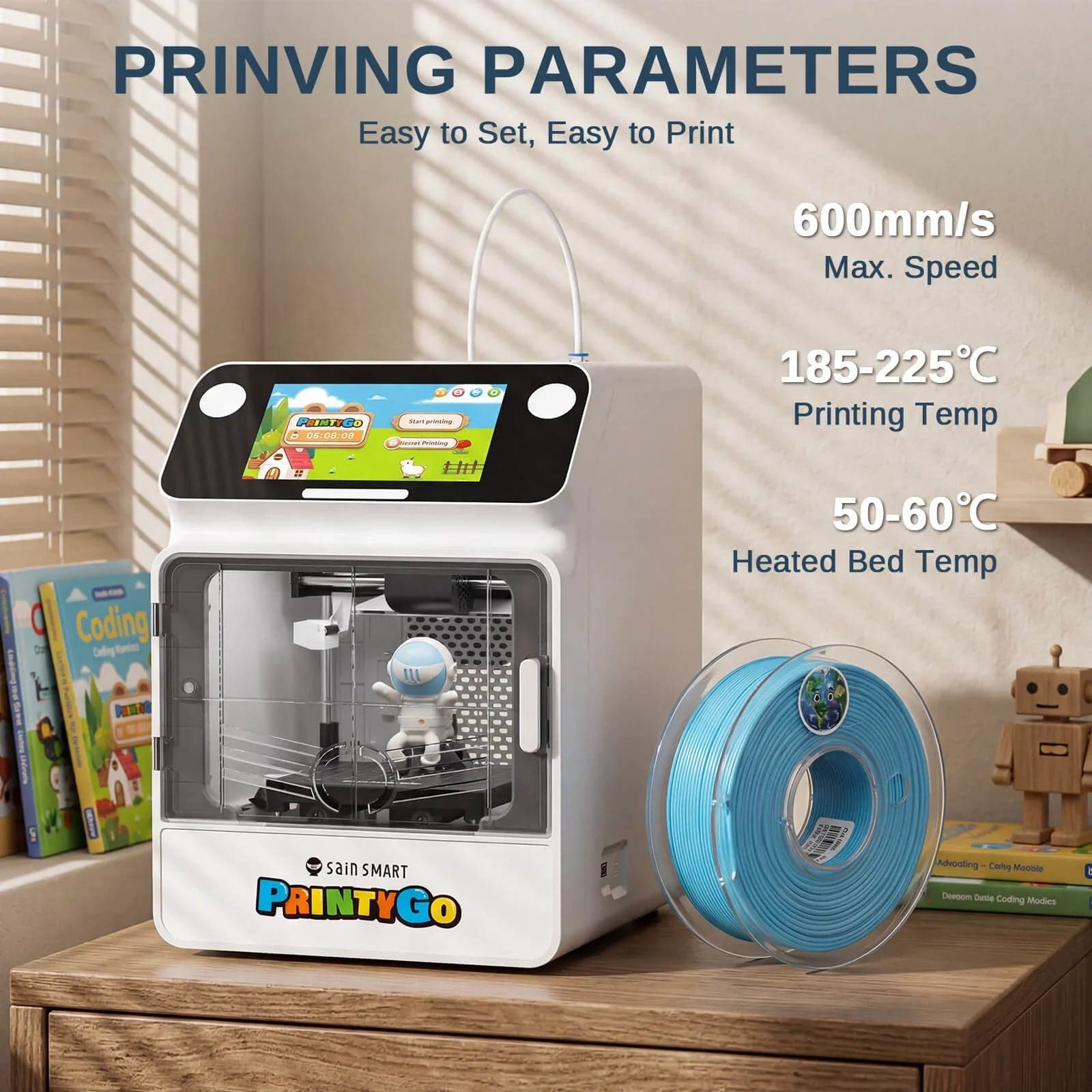 PLA Filament 1.75mm, Planet Explorer 8-Color Mini Spool Bundle, 250g Each, High-Speed PLA, +/-0.02mm Accuracy, Easy-to-Print, Compatible with Most FDM 3D Printers for fpv drones 4