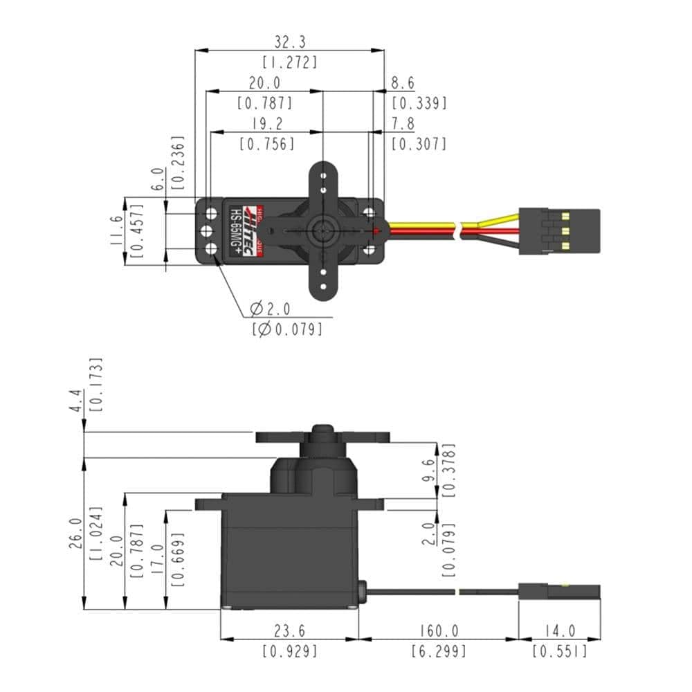 Hitec HS-65MG+ Metal Gear Analog Micro Servo for fpv drones 1