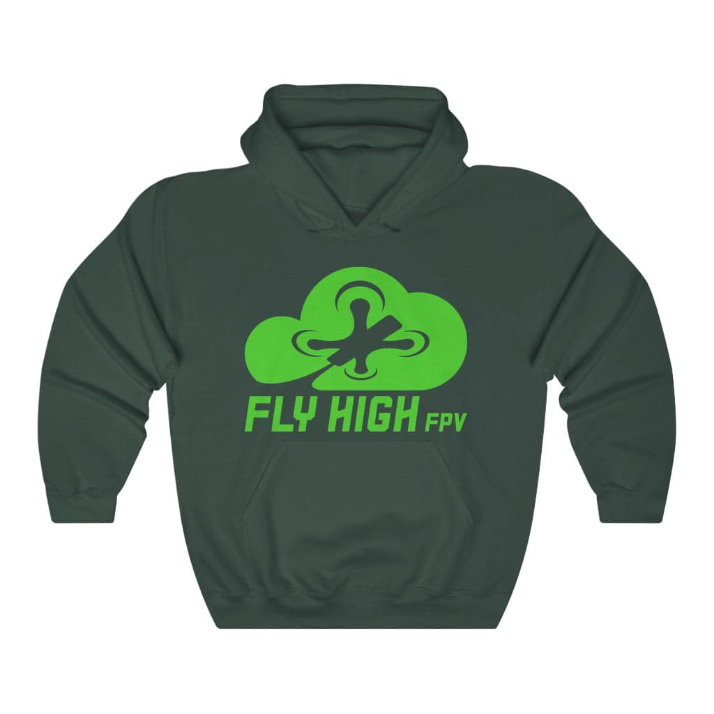 Fly High FPV Hoodie (Tango2 approved) - Green Logo for fpv drones 324