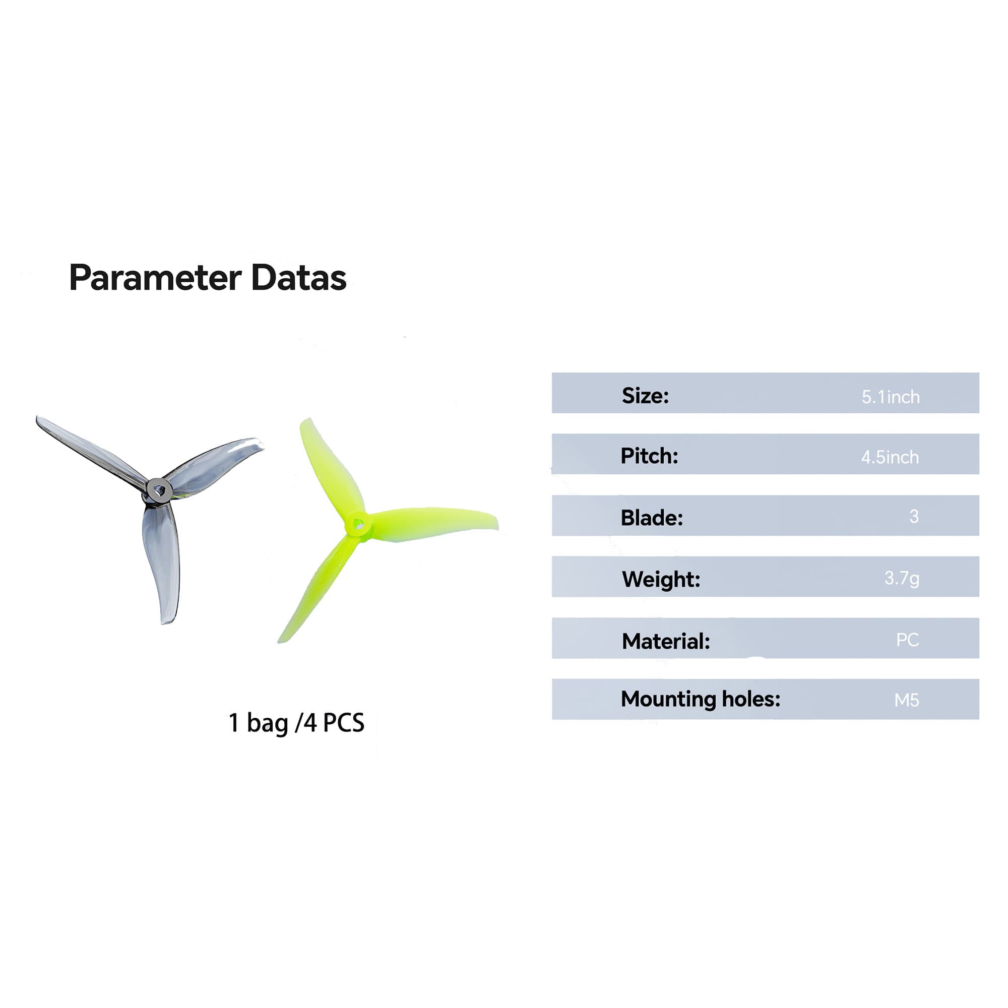 MEPS SZ5145 3-Blade FPV Drone Propeller for 5-inch Drones Lightweight for fpv drones 3