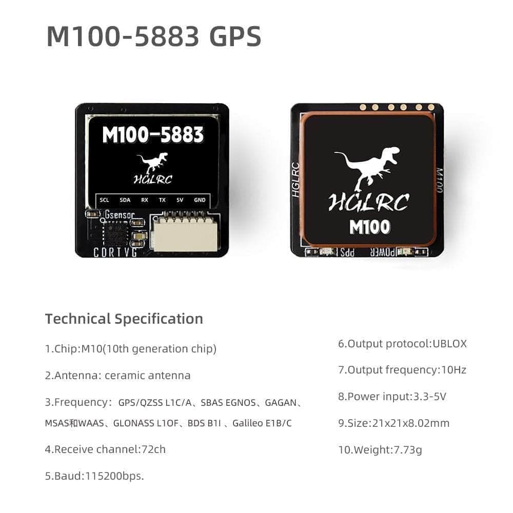HGLRC M100-5883 Micro GPS w/ Compass (10th Gen) for fpv drones 6
