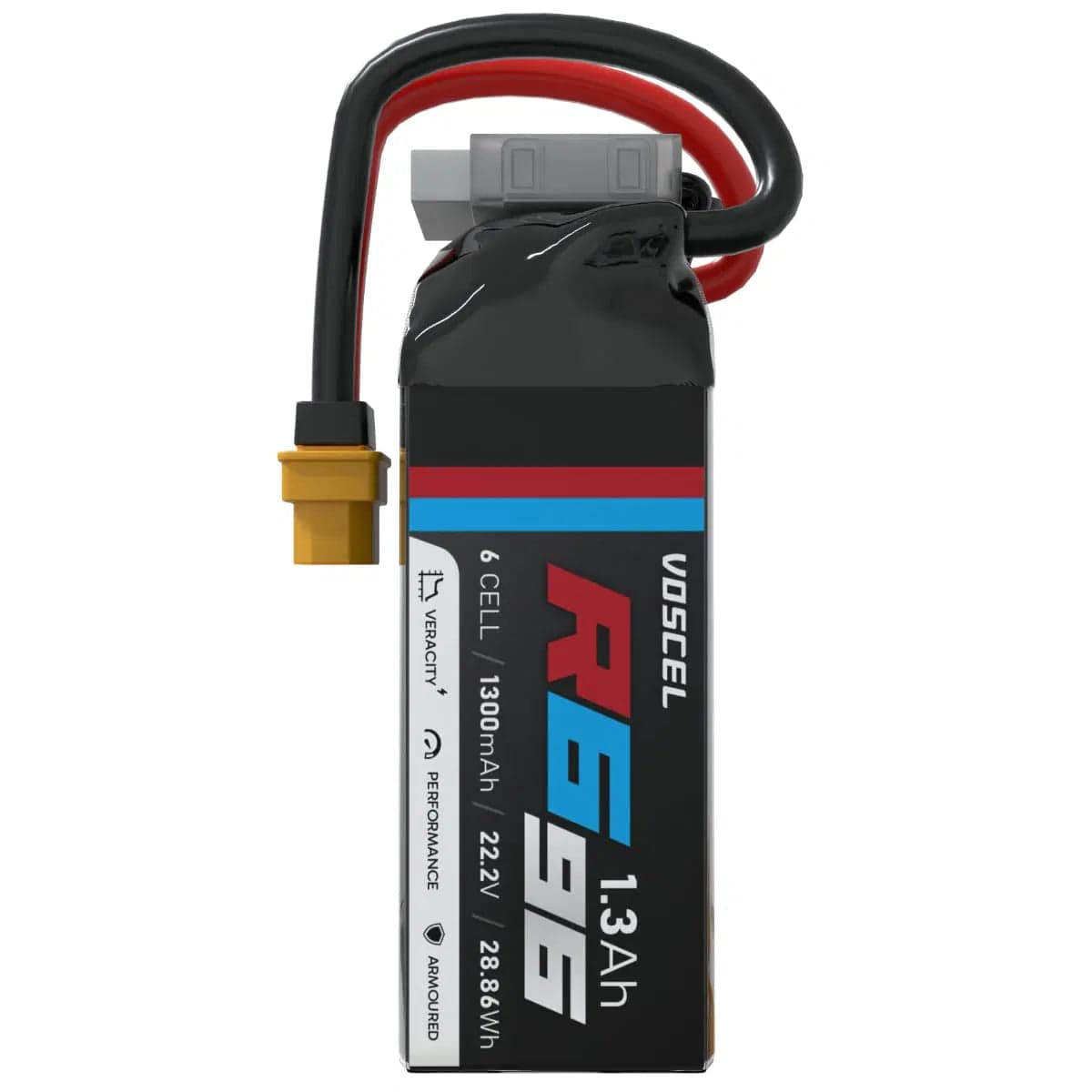 Voscel R696 1300mAh 6S 96C 22.2V 28.86Wh Battery with XT60 for fpv drones 2