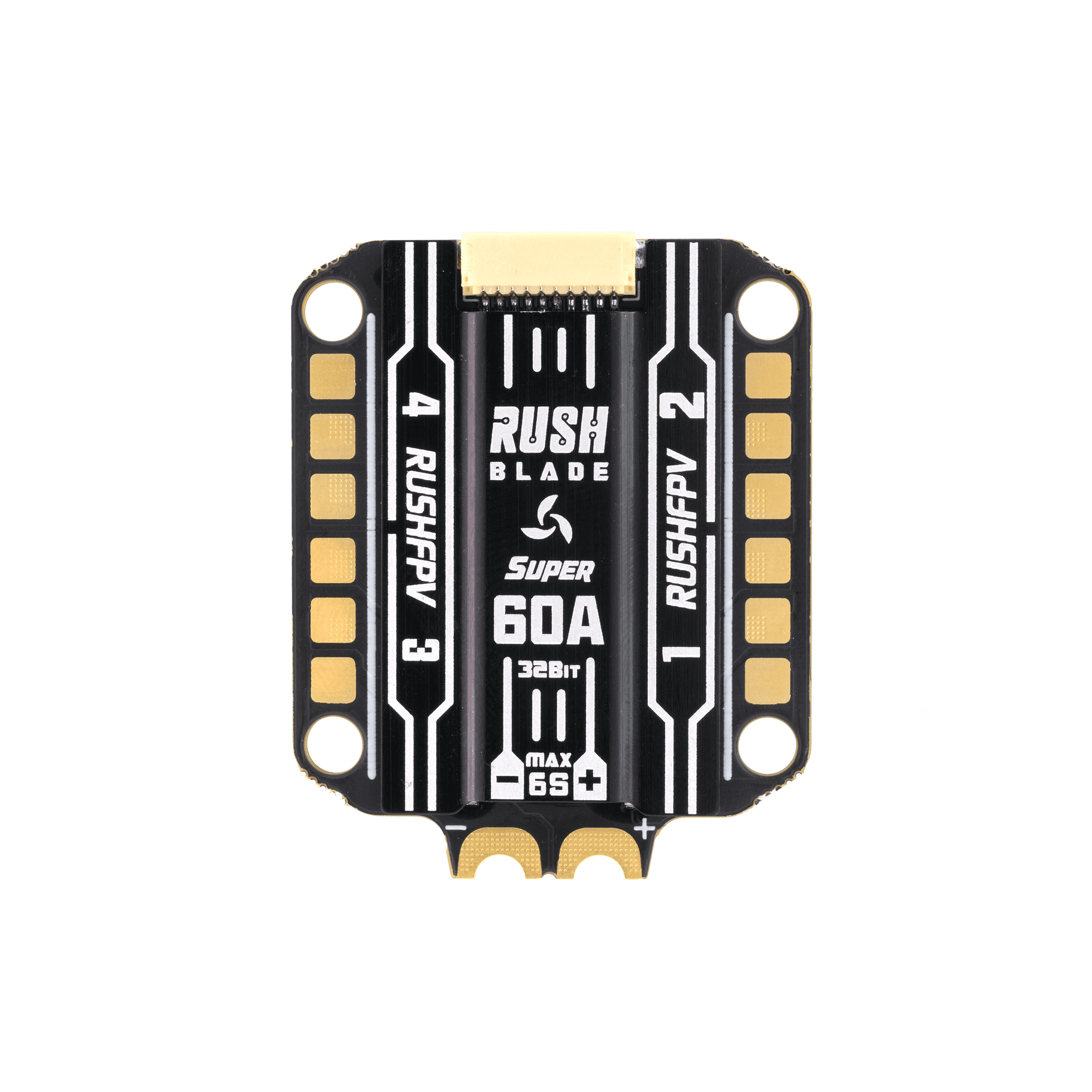 RUSHFPV Rush Blade F722 Analog Stack + Rush Blade Super 3-6S BLHeli_32 60A 96kHz 4in1 ESC & Rush Tank II VTX - 30x30mm for fpv drones 3