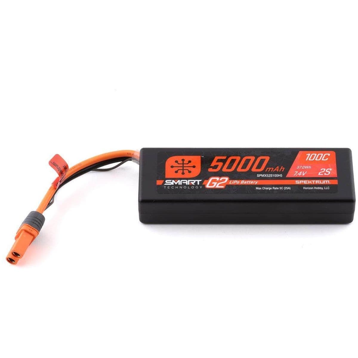 SPMX52S100H5, Spektrum RC 2S Smart G2 LiPo 100C Battery Pack (7.4V/5000mAh) w/IC5 Connector for fpv drones 2