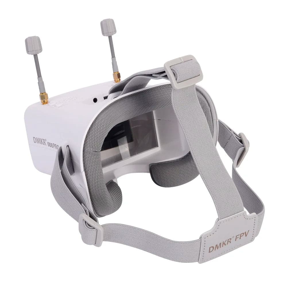 DMKR 008D PRO White FPV Goggle with DVR 5.8GHz 40ch Receiver 3.7V/2000mAh Battery 4.3 inch HD LCD for fpv drones 5