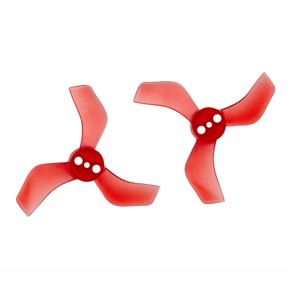 Gemfan 1635-3 40mm 3-Blade Propeller (1mm Shaft - Clear Red)