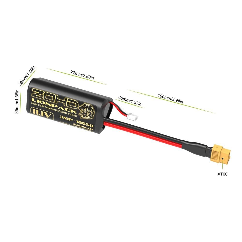 ZOHD Lionpack 18650 3S1P 3500mAh 11.1V Li-ion Battery [DG] for fpv drones 10