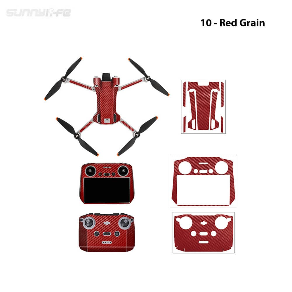 Protective Skin - 10 - Red Grain voor DJI Mini 3 Pro + RC for fpv drones