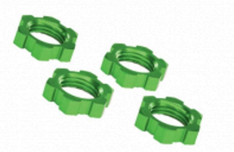Traxxas 7758G 17mm Splined Wheel Nut Serrated (Green Anodized) (4) X-Maxx for fpv drones
