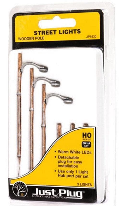 Woodland Scenics JP5630 HO Scale Wooden Pole Street Lights (3) for fpv drones