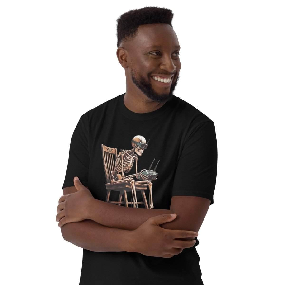 Skeleton FPV Unisex Graphic Tee by WREKD Co. - Choose Size for fpv drones 1