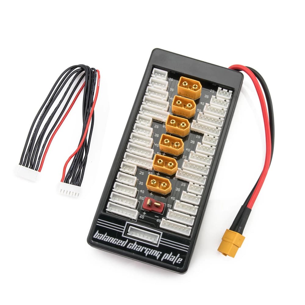 XT60 Parallel Balance Charging Board (XH 2-6s) - Black for fpv drones 3