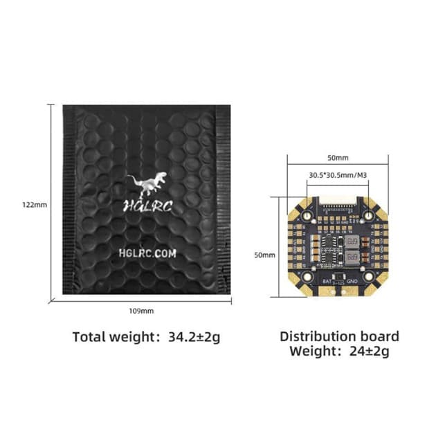 HGLRC PDB V2 4x100A 12S power distribution board for fpv drones 11