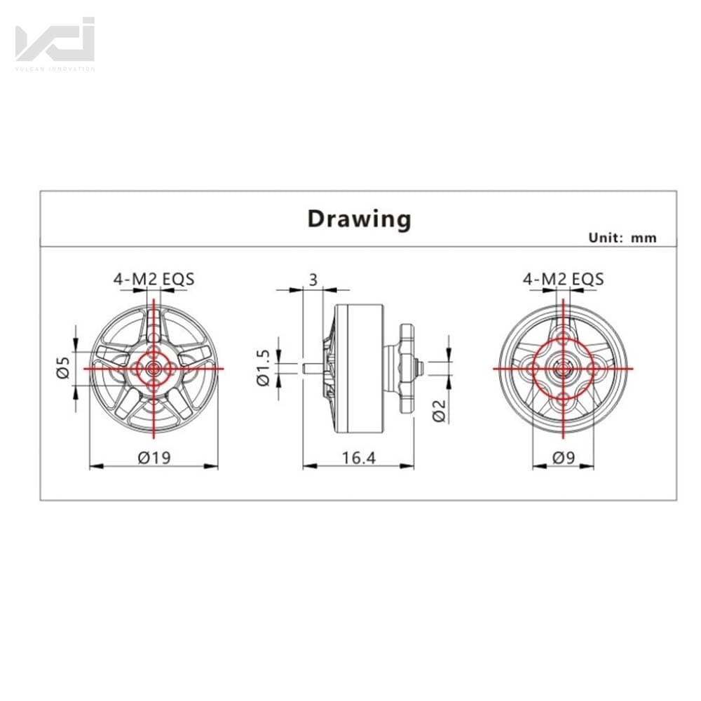 VCI 1404 SPARK Motor - 2450KV for fpv drones 5