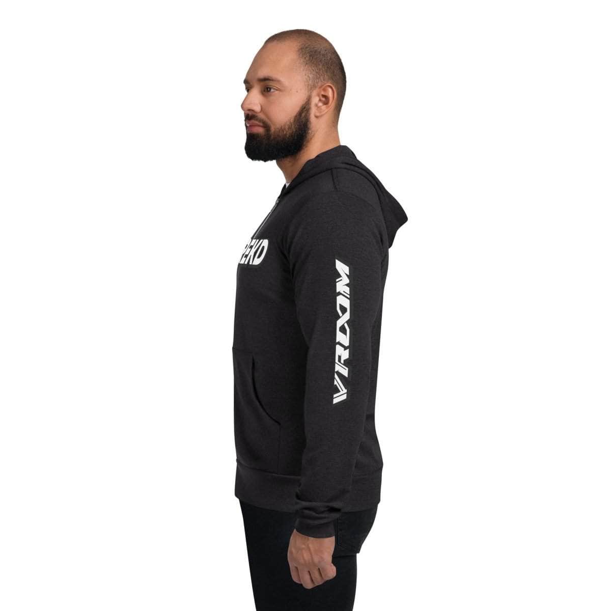 WREKD x VROOM Unisex zip hoodie for fpv drones 2