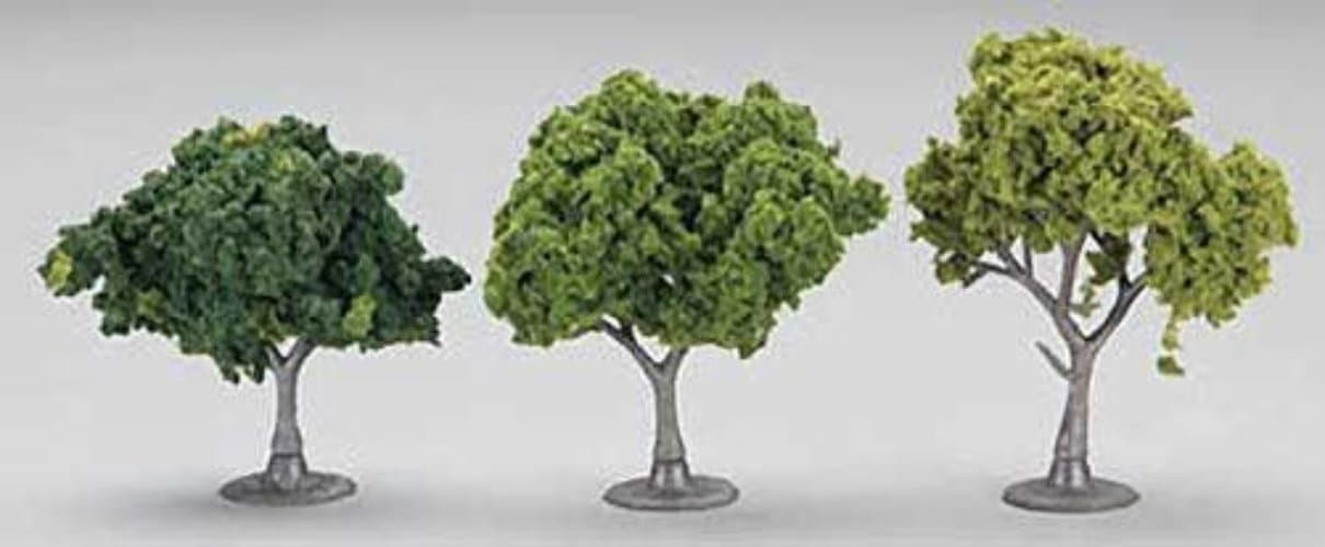 Woodland Scenics TR1571 N/HO Mixed Green Deciduous Trees 2-3" (23) Train Scenery for fpv drones