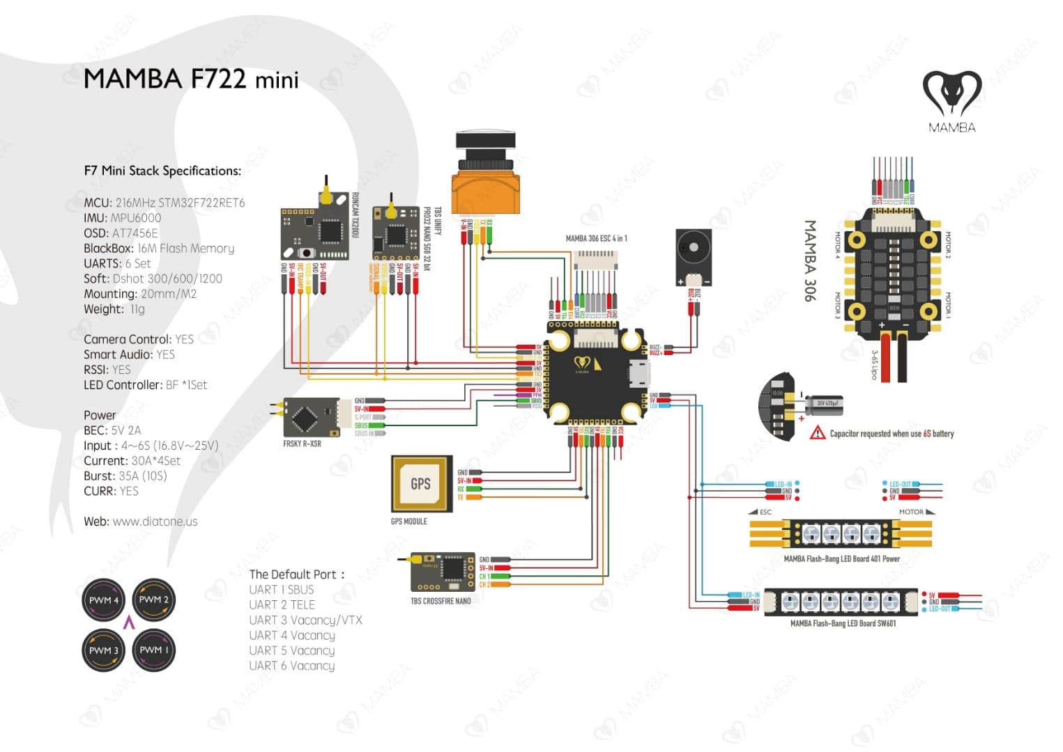 MAMBA F722 MINI STACK for fpv drones 3