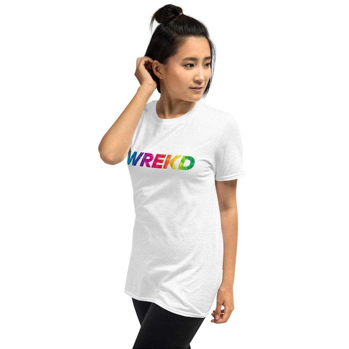 WREKD White Colorful Unisex Logo Tee for fpv drones 1